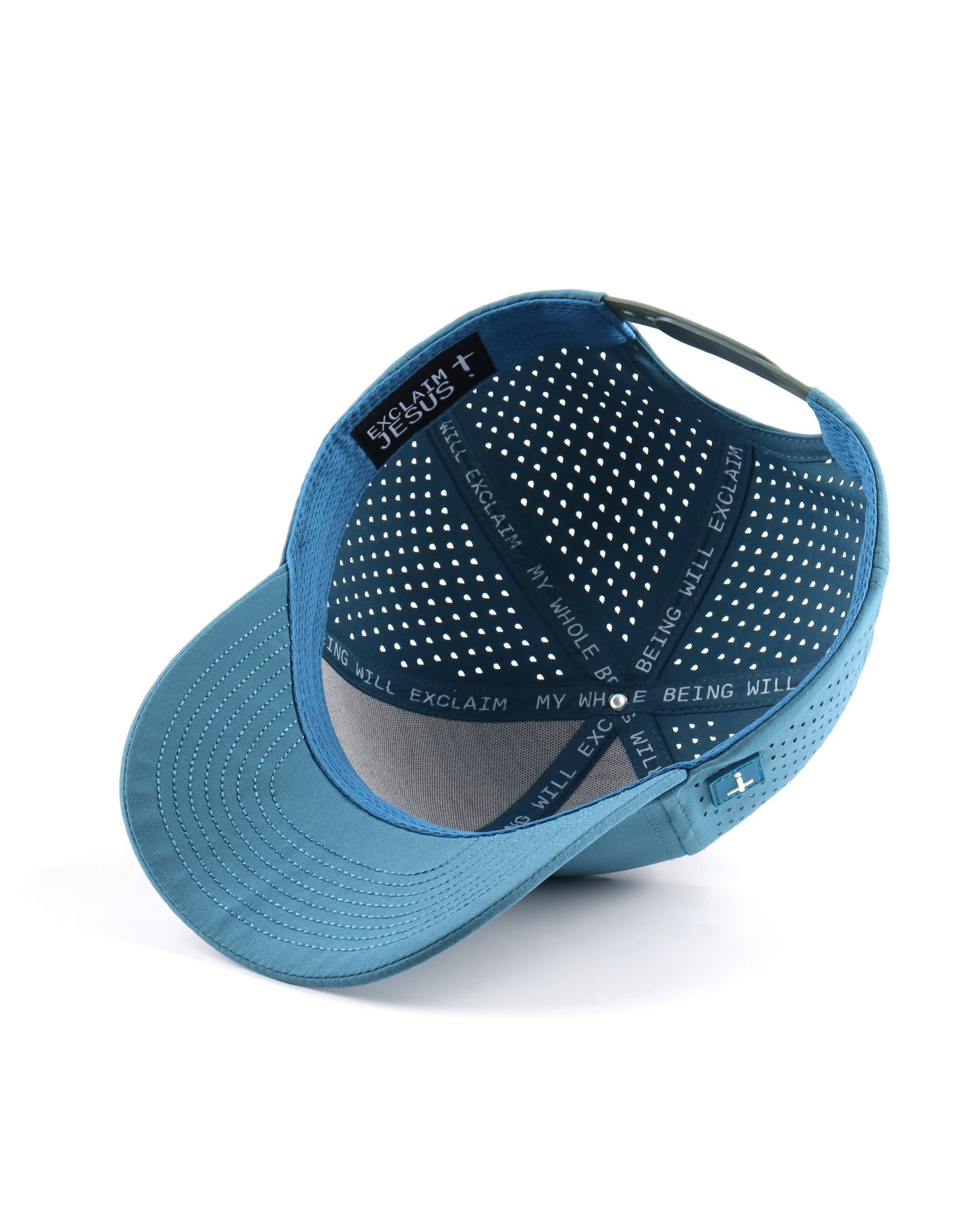 Exclaim Jesus Structured Six Panel | China Blue