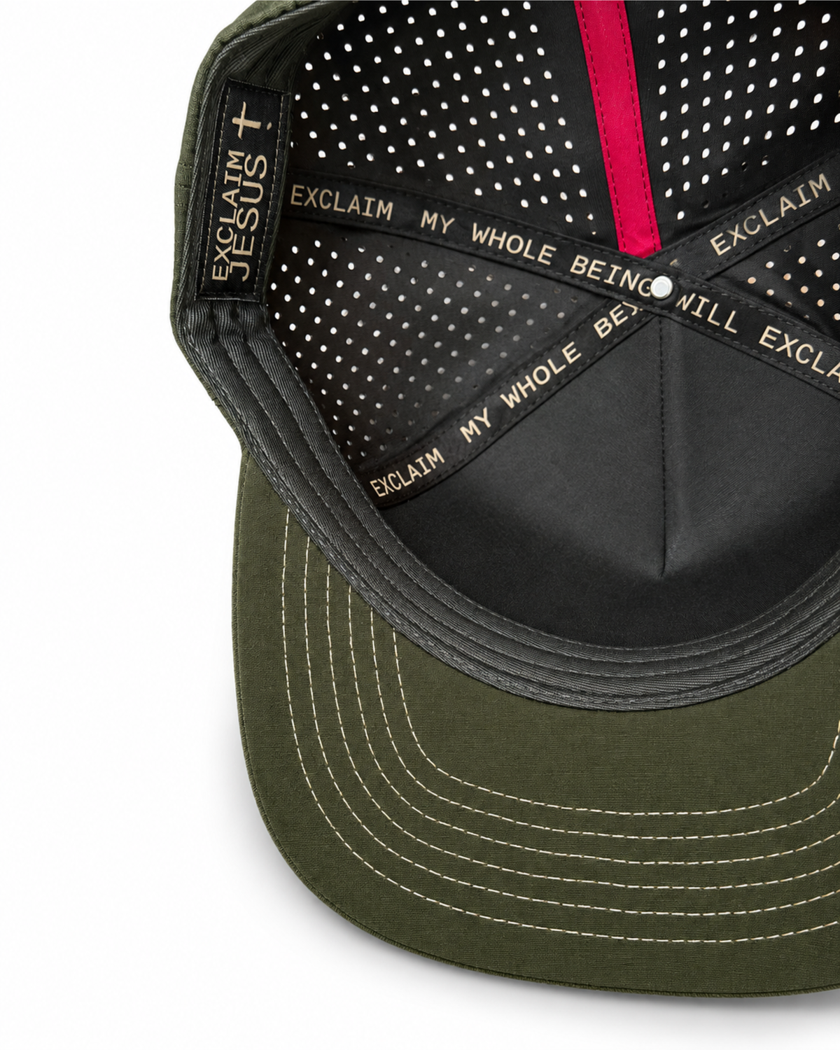 Exclaim Jesus Summit Cap | Olive | High Profile