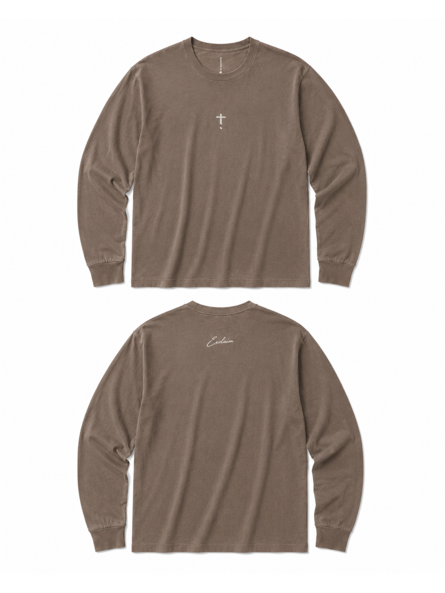 Exclaim Jesus Heavyweight Long Sleeve | Washed Cocoa