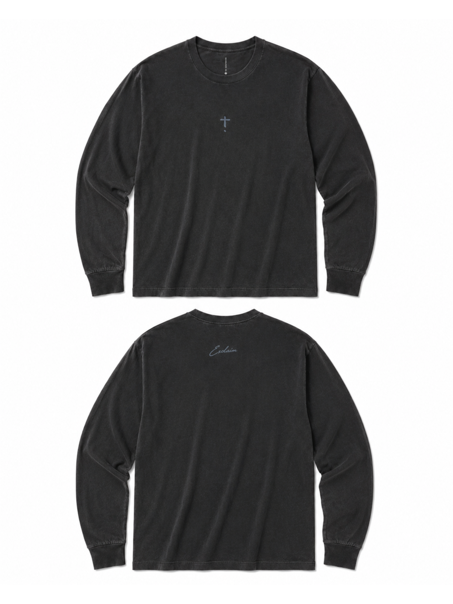 Exclaim Jesus Heavyweight Long Sleeve | Washed Black
