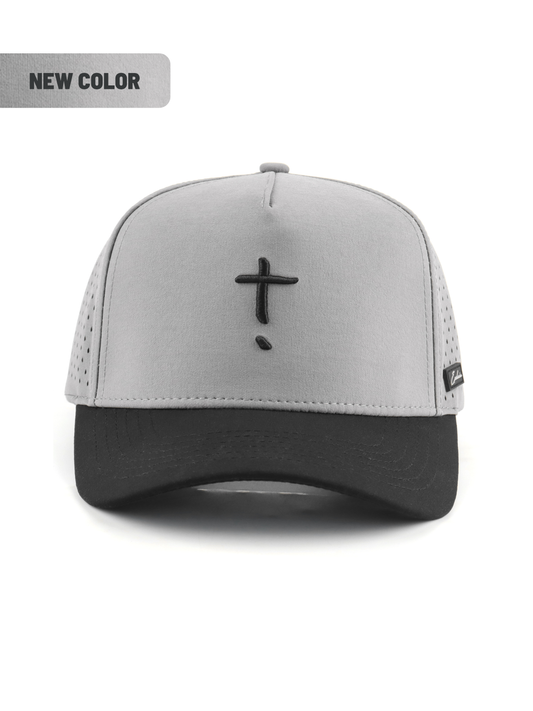Exclaim Jesus Summit Cap | Two-Tone Gray & Black | High Profile