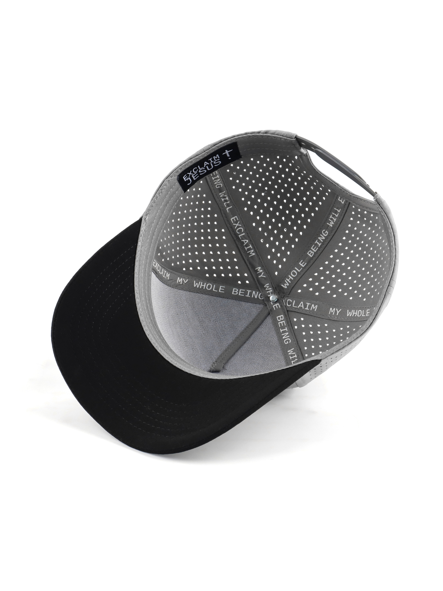 Exclaim Jesus Summit Cap | Two-Tone Gray & Black | High Profile