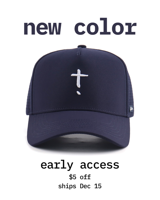 Exclaim Jesus Summit Cap | Original Navy | High Profile