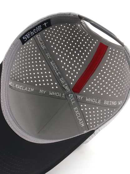 Exclaim Jesus Summit Cap | Two-Tone Gray & Black | High Profile