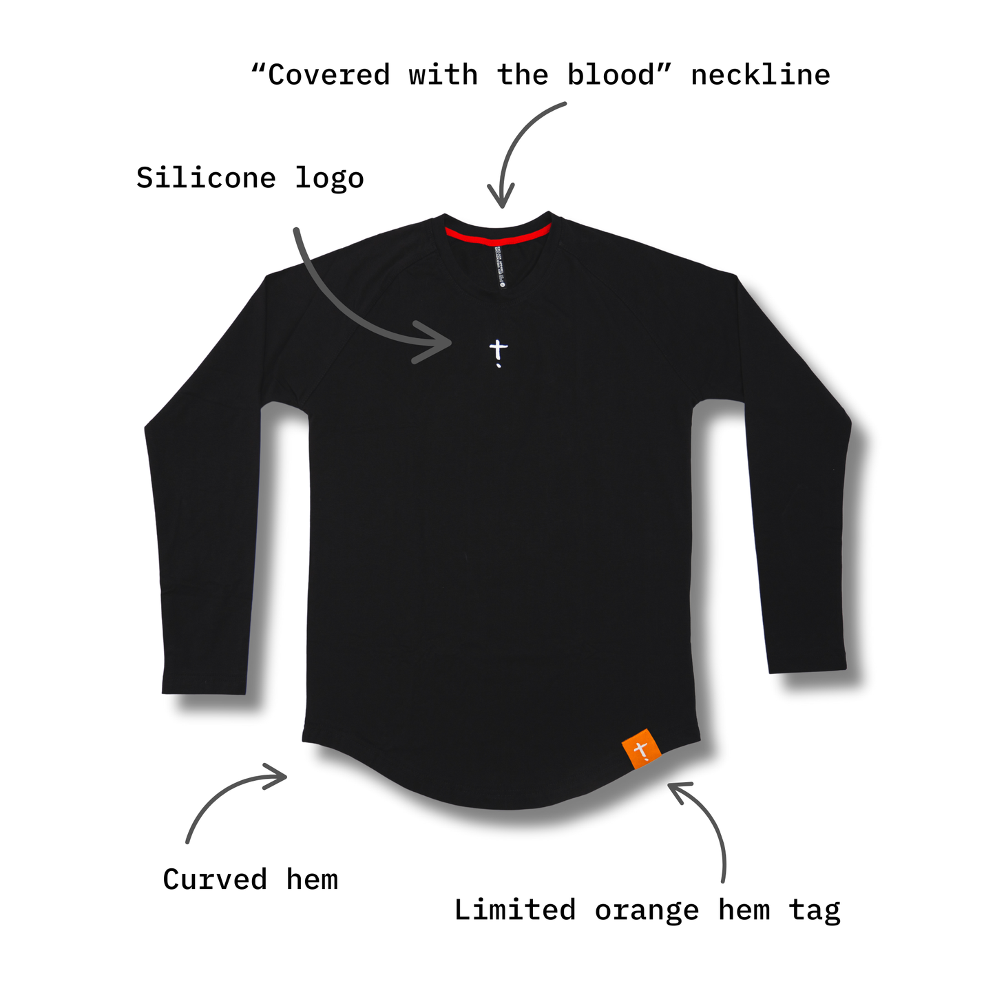 Exclaim Jesus Long Sleeve | V1 | Curved Hem