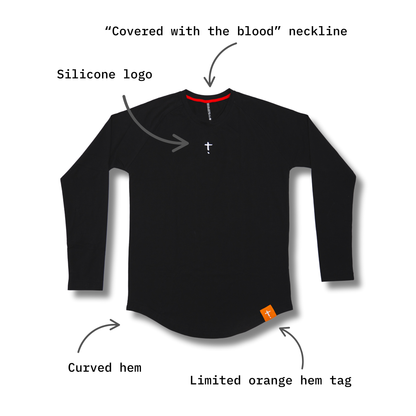 Exclaim Jesus Long Sleeve | V1 | Curved Hem