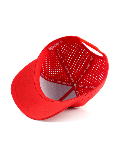 Exclaim Jesus Summit Cap | Red | High Profile