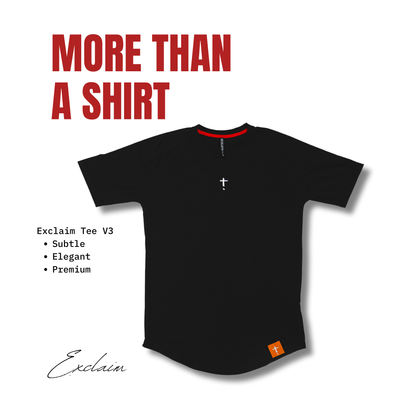 Exclaim Jesus Tee  | V3 | Curved Hem