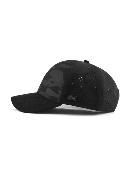 Exclaim Jesus Six Panel | Black Camo | Structured | Low Profile