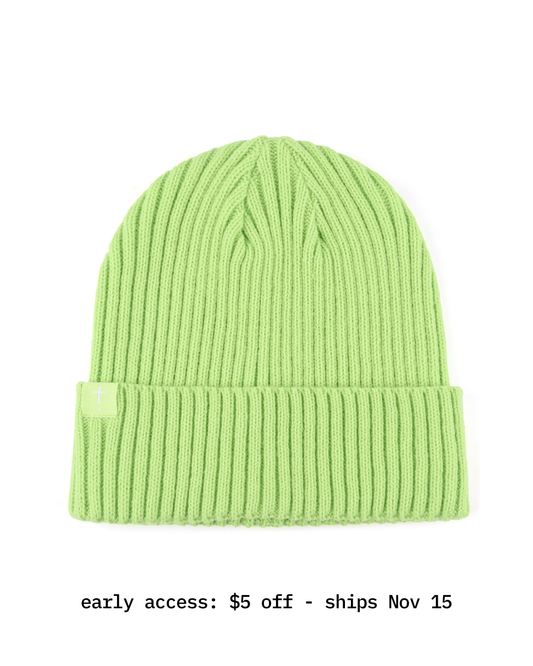 Exclaim Jesus Beanie | Vibrant Moss