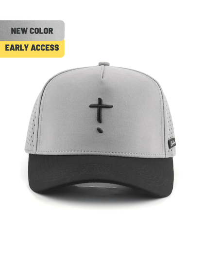 Exclaim Jesus Summit Cap | Two-Tone Gray & Black | High Profile