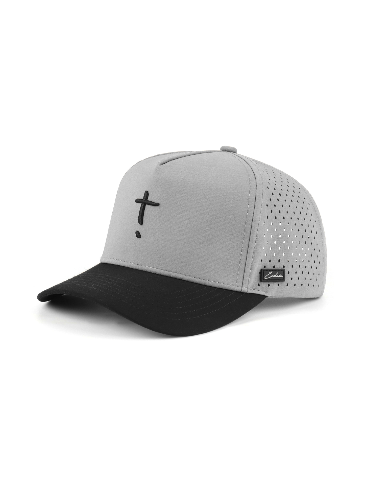 Exclaim Jesus Summit Cap | Two-Tone Gray & Black | High Profile