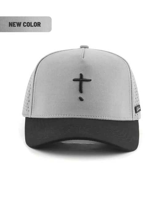 Exclaim Jesus Summit Cap | Two-Tone Gray & Black | High Profile