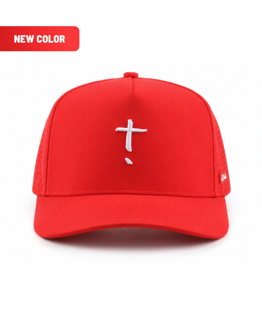 Exclaim Jesus Summit Cap | Red | High Profile
