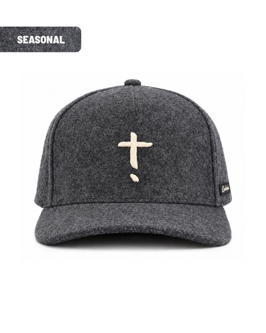 Exclaim Jesus Summit Cap | Charcoal | Wool | High Profile