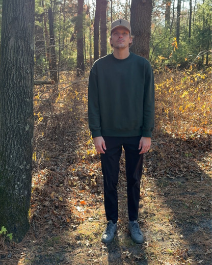 Exclaim Jesus Crewneck | Forest Green | Relaxed | Drop Shoulder